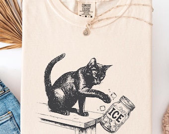 Anti Ice Cat Comfort Colors Shirt Political Graphic Activism Humor Gift Tee
