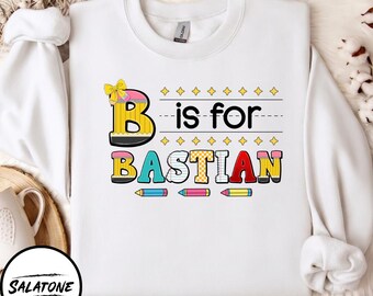Custom Name Png Back To School Sublimation Design, Personalized Kids Name Shirt Png, School Supplies Letter Png Digital Download