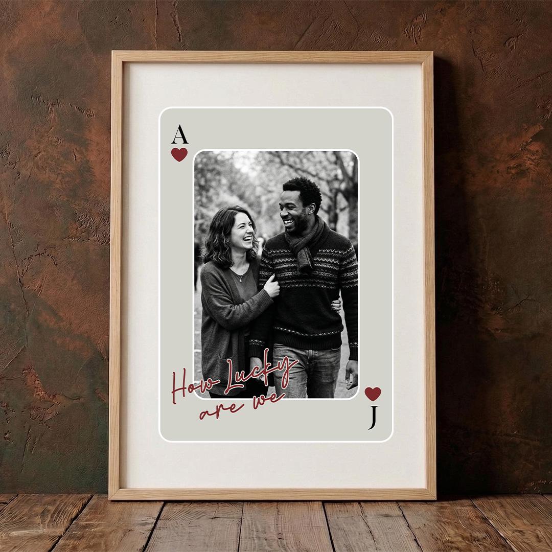 Custom Playing Card Photo Print | Anniversary Gift for Boyfriend (Digital Download)