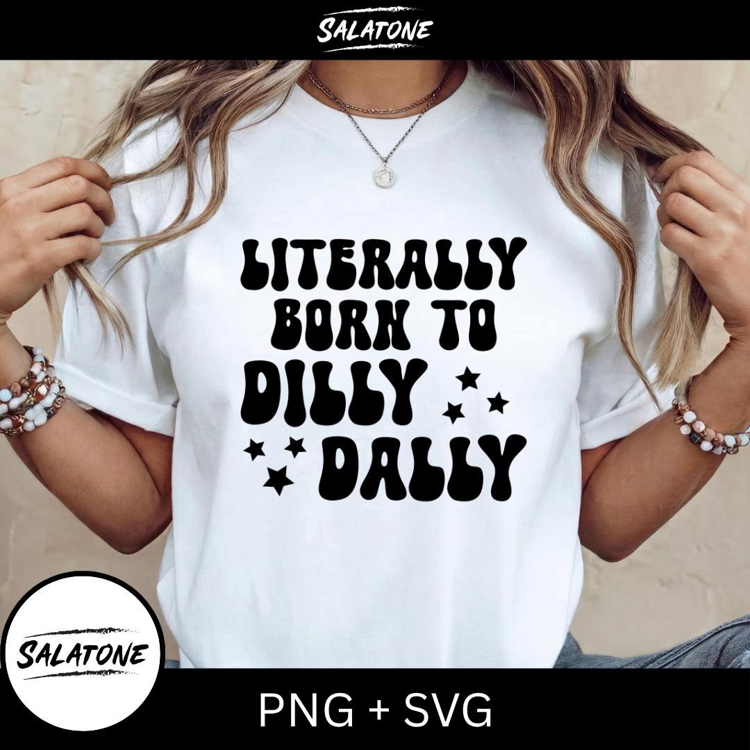 Born To Dilly Dally SVG PNG Design | Retro Tricycle Graphic (Digital Download)