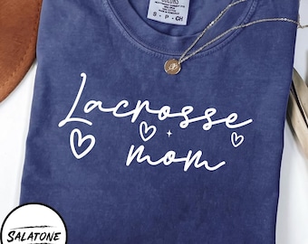 Lacrosse Mom SVG | Minimalist Game Day Shirt Design | Athlete Mom PNG | Lacrosse Sweatshirt Cut File for Cricut