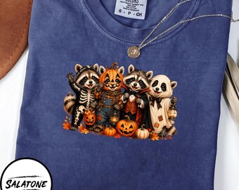 Halloween Raccoon PNG | Cute Spooky Season Sublimation | Funny Raccoon Halloween Shirt Graphic | Trick or Treat Digital Download
