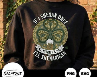 Funny St Patrick's Day SVG, Retro Irish Clover Beer Design (Digital Download)