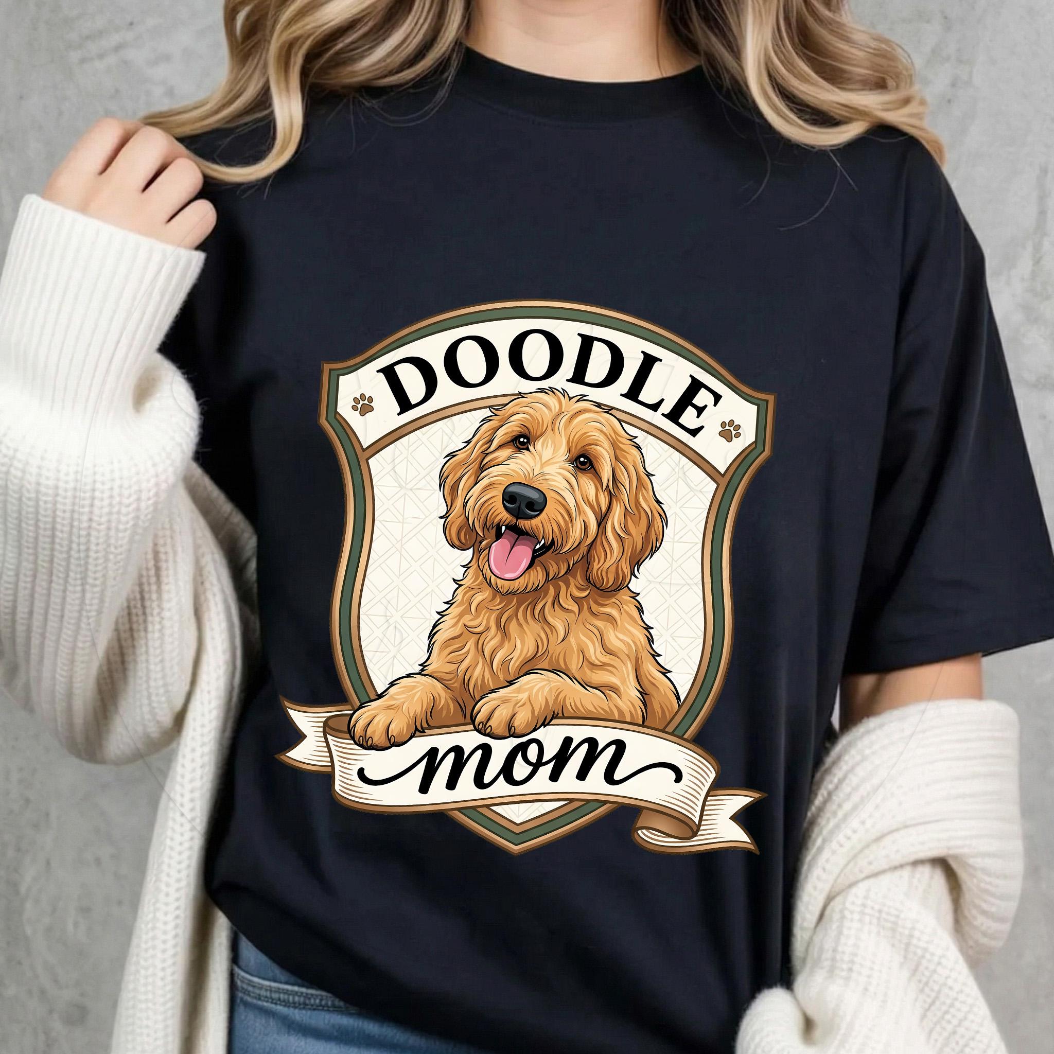 Doodle Mom Shirt Design | Vintage Style Dog PNG (Digital Download)