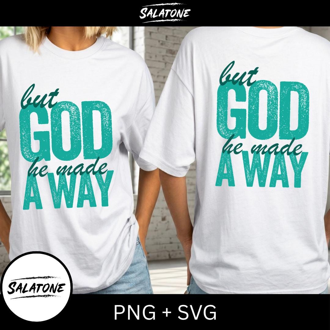 Retro Christian Shirt Design, But God He Made A Way SVG PNG (Digital Download)