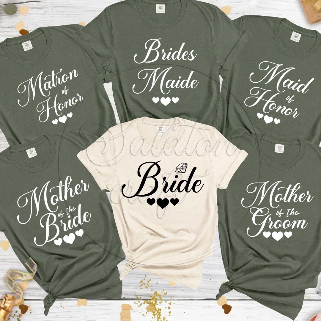 Bridal Party SVG Bundle | Wedding Titles Clipart for Gifts, Shirts, Keychains (Cut Files)