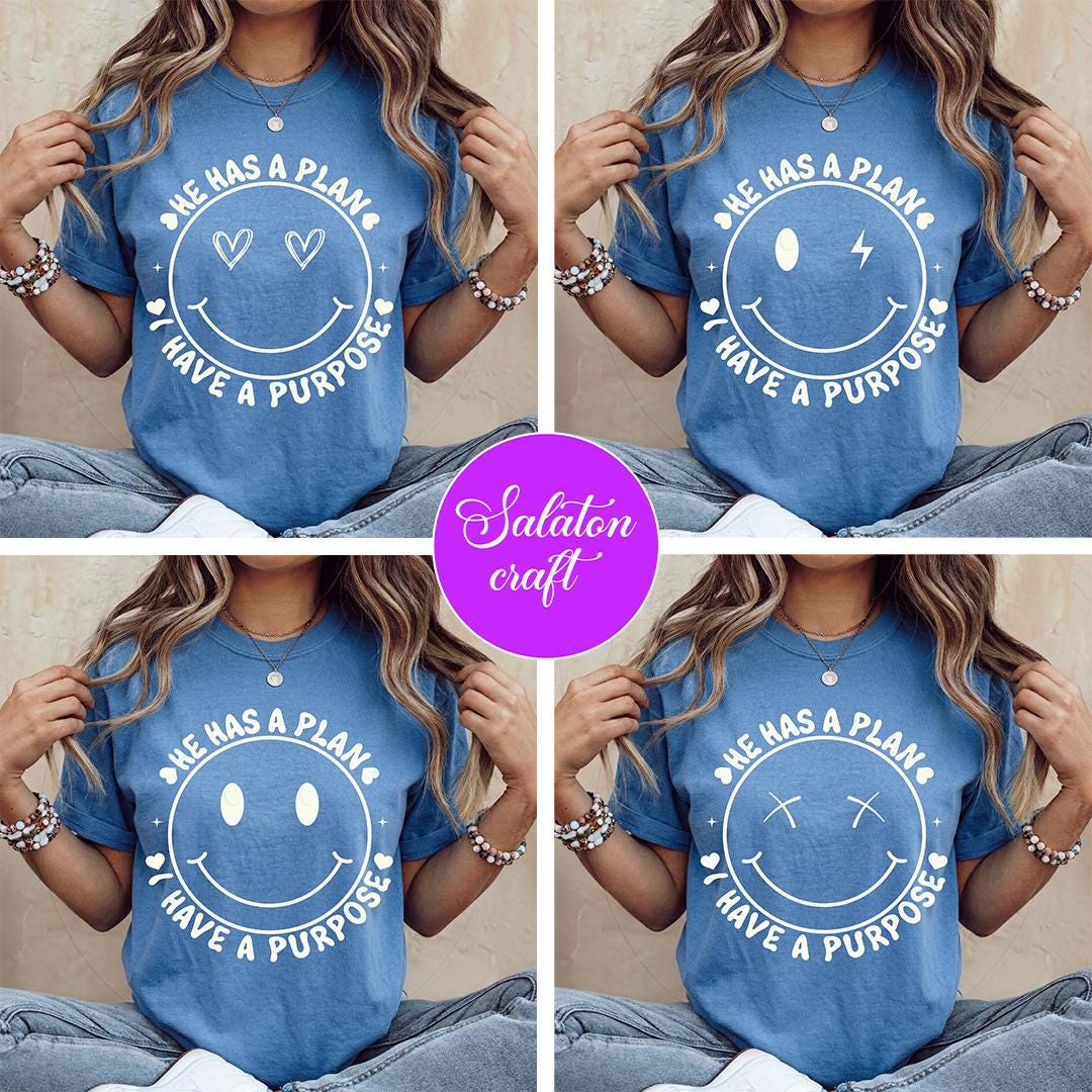 He Has a Plan I Have a Purpose PNG SVG | Retro Christian Shirt Design ...
