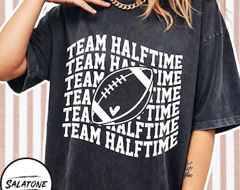 Team Halftime SVG | Wavy Football Shirt Design | Funny Super Bowl PNG | Football Mom Cut File | Game Day Graphic