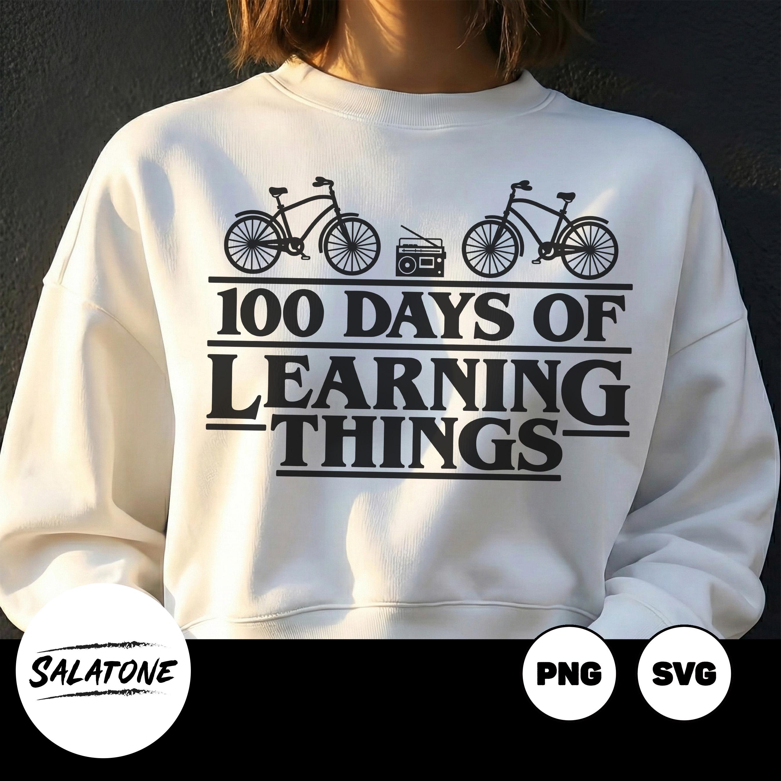 100 Days of School SVG, 100 Days of School Shirt PNG, Teacher Shirt, I Survived 100 Days of School, Chiefs Stitch Huntrix PNG Trending Now