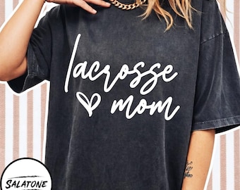 Lacrosse Mom SVG | Minimalist Game Day Shirt Design | Athlete Mom PNG | Lacrosse Sweatshirt Cut File for Cricut