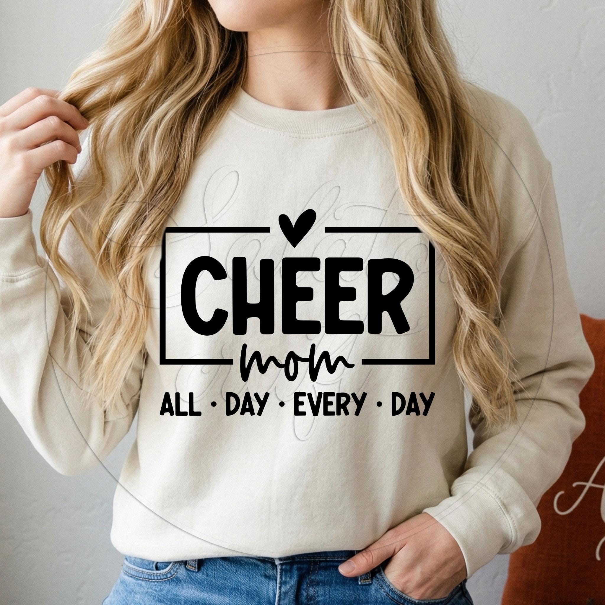 Cheer Mom SVG | All Day Every Day Team Spirit PNG Cut File