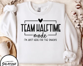Team Halftime SVG | Wavy Football Shirt Design | Funny Super Bowl PNG | Football Mom Cut File | Game Day Graphic