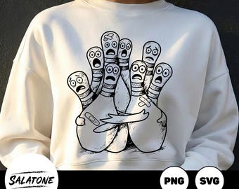 Funny Bowling Team SVG, Retro Bowler PNG, I'd Hit That (Digital Download)