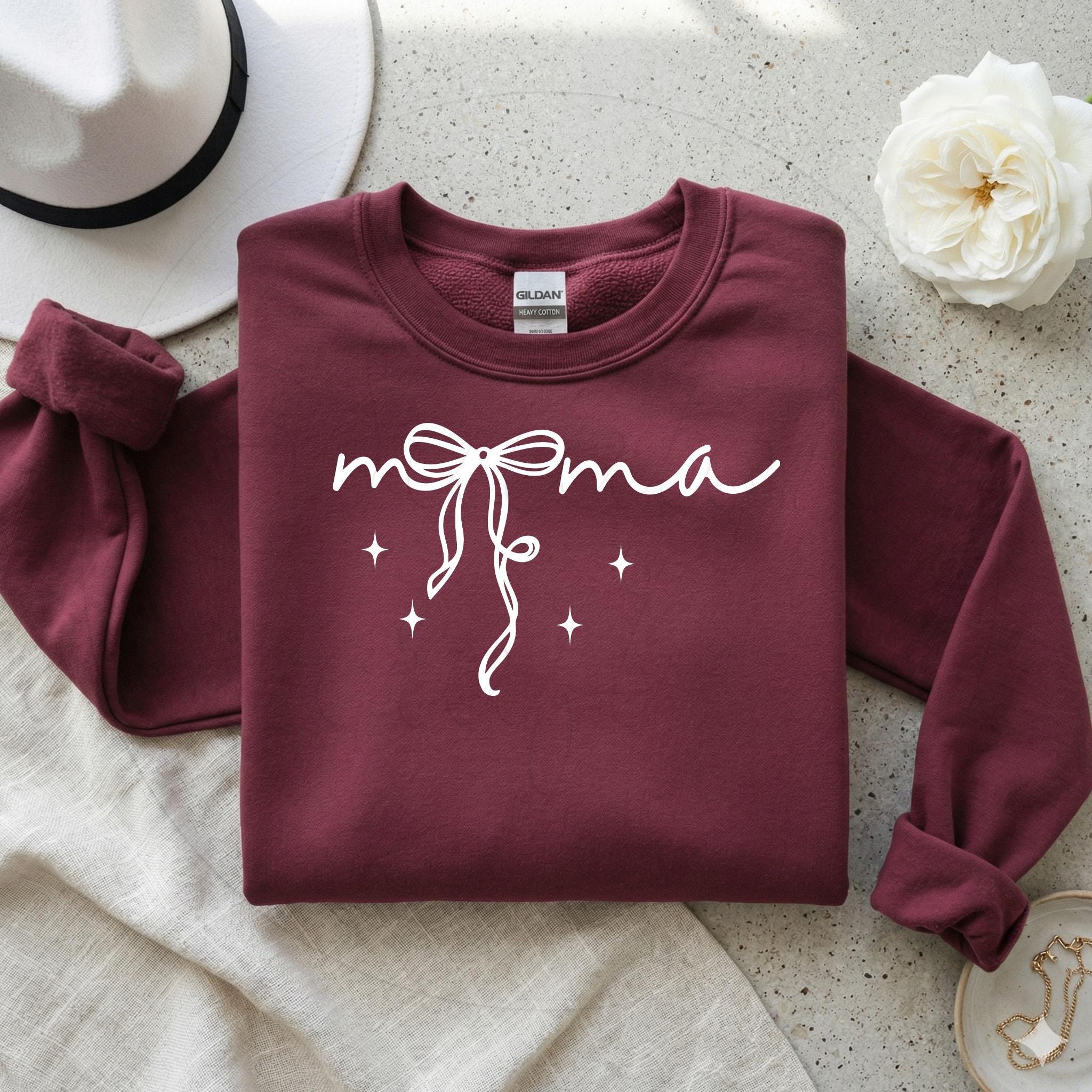 Mama Bow SVG Cut File | Coquette Ribbon Graphic for Shirts (PNG, SVG)