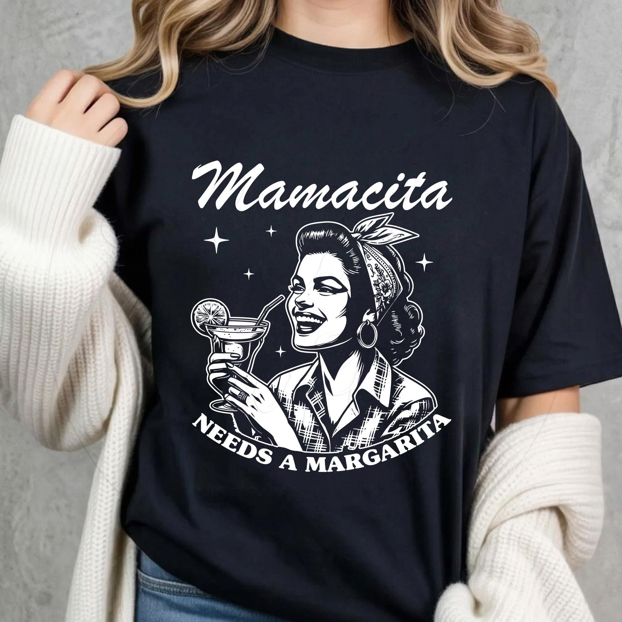 Mamacita Needs Margarita SVG | Retro Cinco de Mayo Shirt PNG (Digital Download)