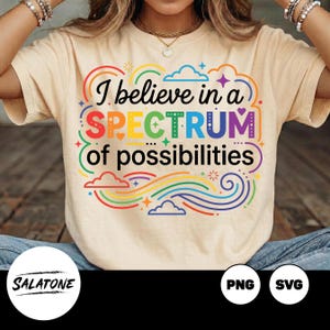 Möjligheternas spektrum SVG PNG | Digital fil för neurodiversitet och autismmedvetenhet (digital nedladdning)