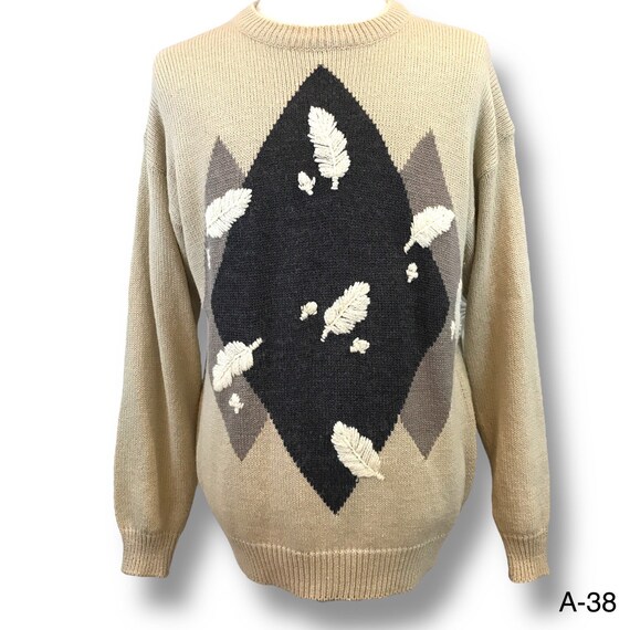 Vtg 90’s Aggio Wool Blend Warm Cozy Sweater Sz L H