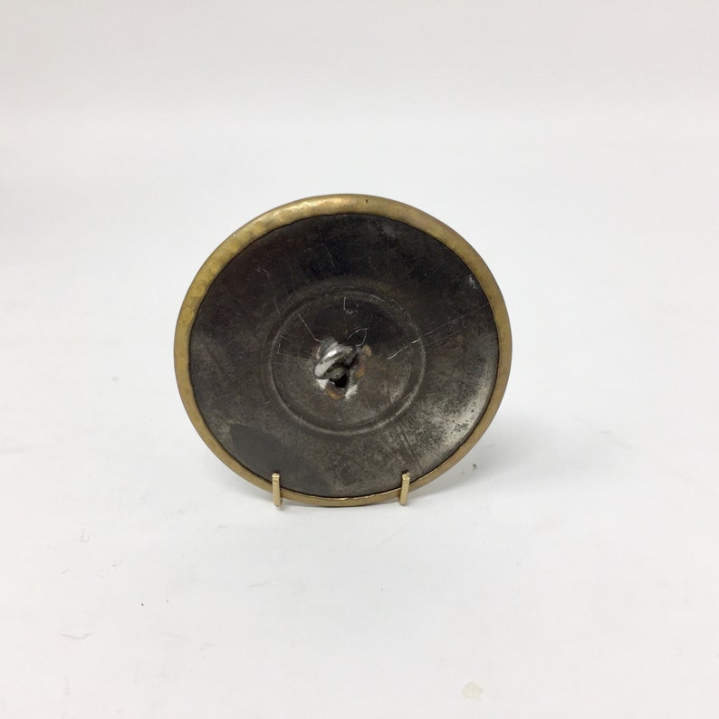 Vintage Victorian Era Large Metal Picture Button 1 916\u201d Diameter