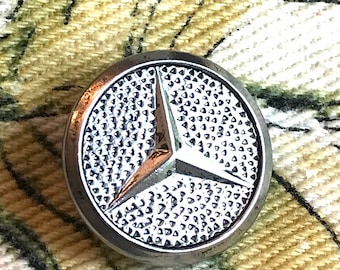 Benz Pin Logo silbern historisches Emblem ORIGINAL aus Set Maße 17mm 