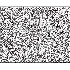 Coloring Page Zentangle Inspired Printable, Instant Download, Zendoodle Pattern, Page 49 image 3