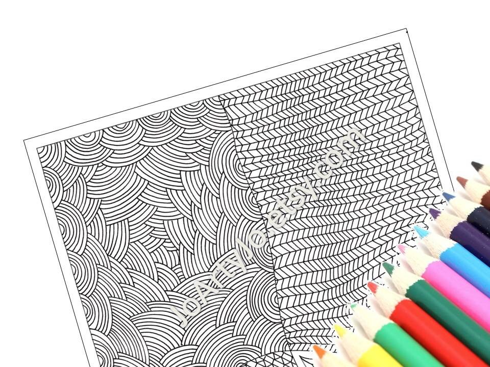 coloring printable page very intricate zentangle inspired etsy