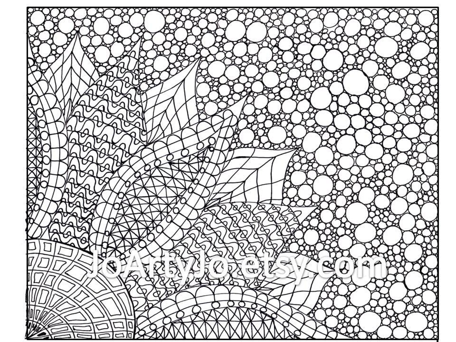 Coloring Page Zentangle Inspired Flower Printable Page 2 - Etsy