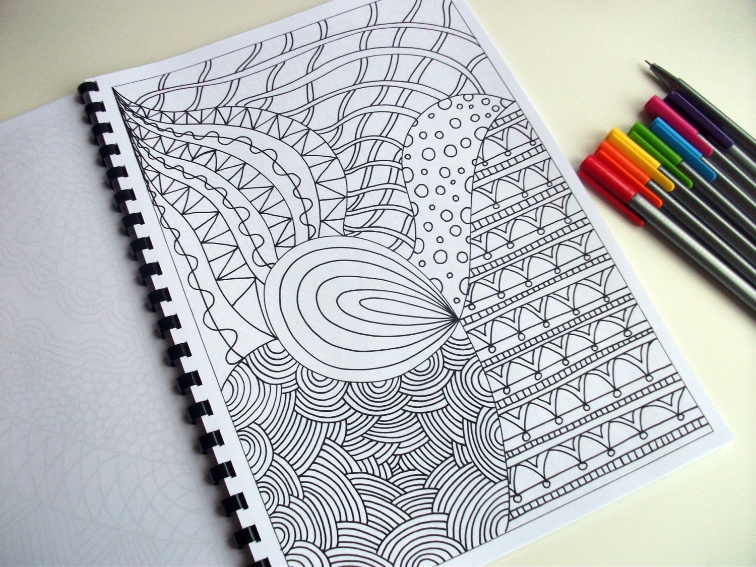 printable coloring page zentangle inspired coloring