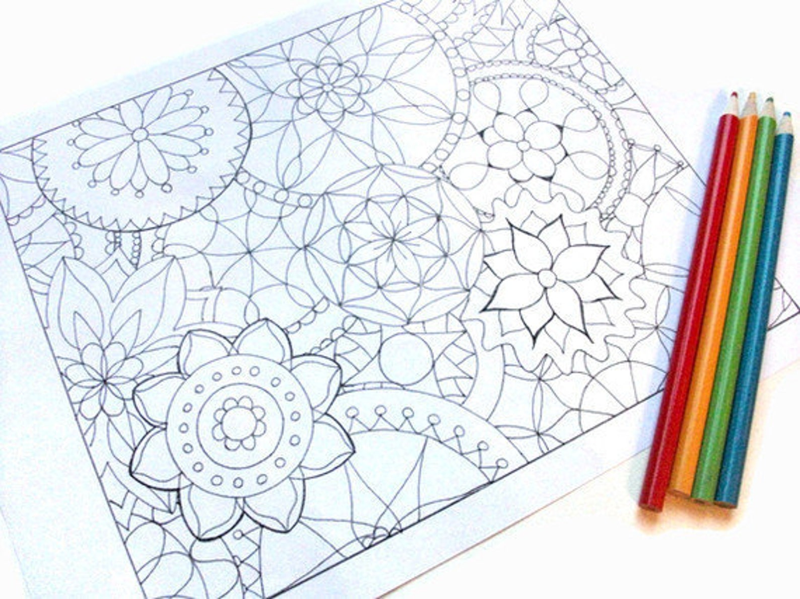 Mandalas Coloring Page, Kids Arts and Crafts, Printable- Page 2 - Etsy