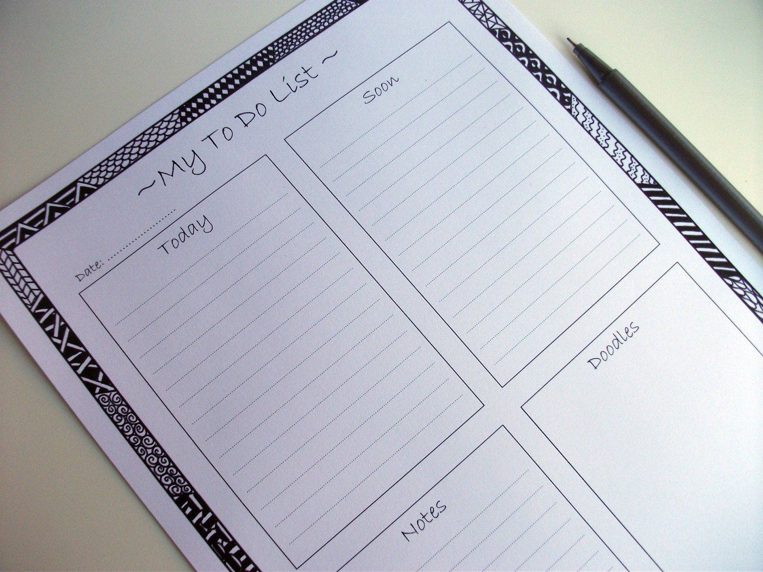 To Do List Printable PDF file A4 Organizational Printable | Etsy