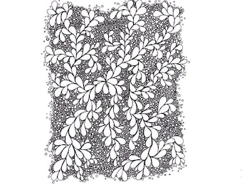 Printable Zentangle Inspired Art- Abstract Drawing Zendoodle