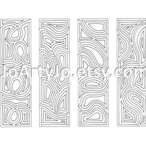 Bookmarks to Color Zentangle Inspired Instant Download Sheet 13
