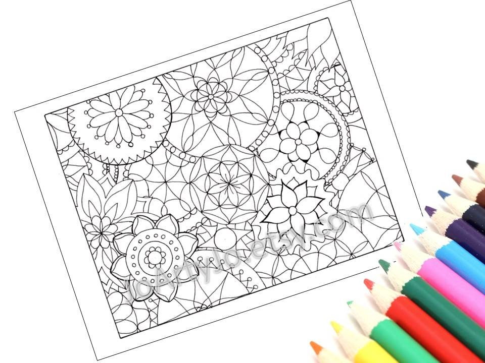 Printable Coloring Page Mandala, PDF Instant Download- Page 2 - Etsy