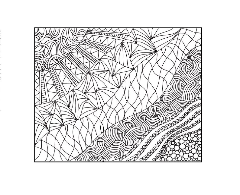 printable coloring page zentangle inspired zendoodle page 9 etsy