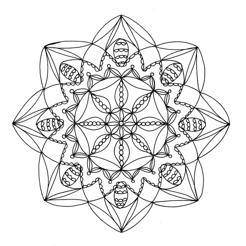 Download Mandala Coloring Pages Set of 3 Printable | Etsy