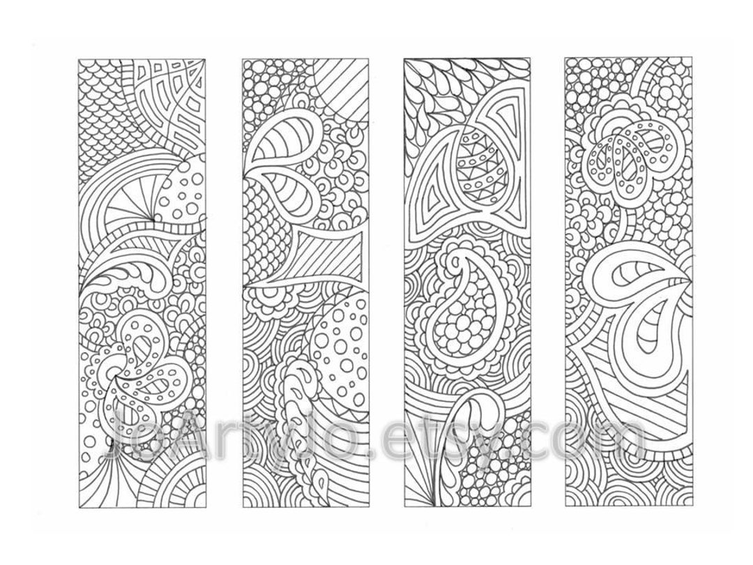 printable-bookmarks-coloring-page-zendoodle-zentangle-inspired-printable-instant-download-sheet-18-etsy for Bookmarks To Colour In Free Printable Printable Bookmarks Coloring Page, Zendoodle / Zentangle Inspired Printable Instant Download, Sheet 18 - Etsy for Bookmarks To Colour In Free Printable