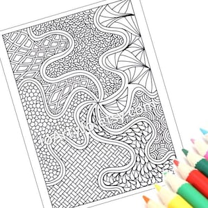 Zentangle Inspired Pattern to Color, Download Page 52
