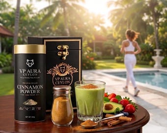 Canela en polvo de Ceilán 250 g / Especias orgánicas para bodas / Caja de madera para especias