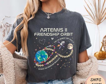 Artemis II Friendship Orbit Copy Bracelet Copy Heart T-shirt