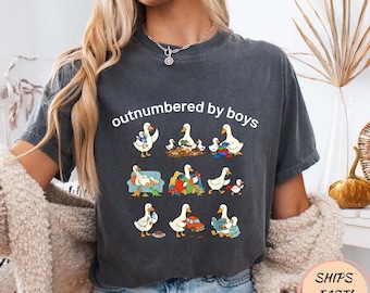 Les garçons sont plus nombreux que les garçons - T-shirt drôle avec maman canard, vie de maman