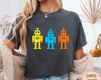 01 10 11 T-shirt Robot