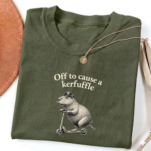 Weg, um ein Kerfuffle T-Shirt, lustiges Murmeltier-Roller-Geschenk, dummes Tier-psychische Gesundheit Grafik-T-Stück zu verursachen