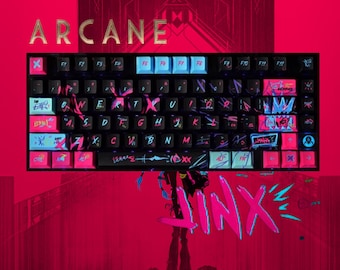 Arcane Jinx Keycap Set – PBT Dye-Sublimation, Side-Engraved Legends, MDA Profile