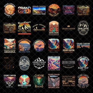Grand Canyon Nationalpark Png, Arizona Geschenke Grand Canyon Bündel, Nationalpark Thema Dekor, Grand Canyon-Shirt Designs, Arizona POD Designs