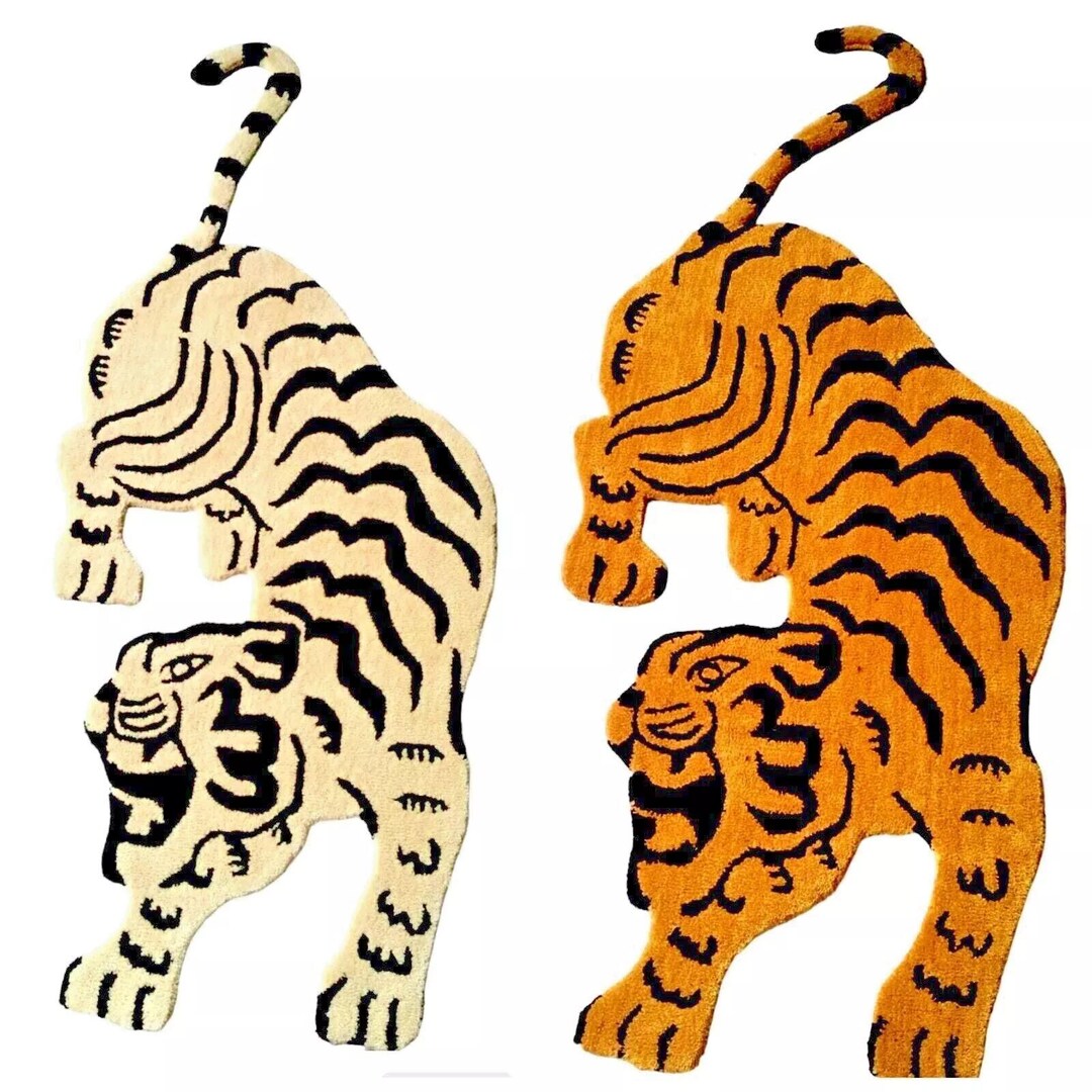 Handmade Tibetan Tiger Rug 3x5 : Vintage Style Wool Home Decor Rugs ...