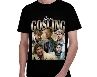 Koszulka z grafiką inspirowaną filmami retro, koszulka z kolażem aktorów retro, koszulka w klasycznym stylu filmowym, bawełniana koszulka unisex