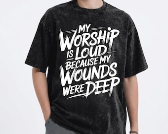 Koszulka z nadrukiem wersetu biblijnego w stylu vintage, z nadrukiem dwustronnym i grafiką wiary, różne style