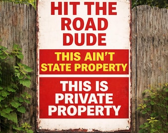 Antyczny aluminiowy metalowy znak - 12 x 8 cali Zabawna dekoracja ścienna do domu, na prezent, do pokoju, na zewnątrz, do bramy