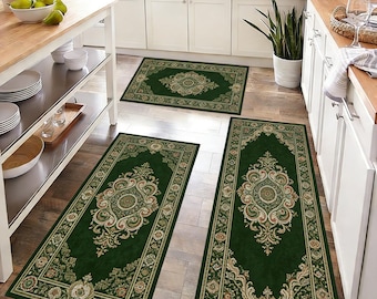 Zestaw mat kuchennych z ziemi okrzemkowej w stylu vintage – antypoślizgowe i zmywalne maty podłogowe – chłonne, szybkoschnące – dostępne w wielu kolorach