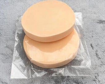 ラウンドメイクスポンジパウダーパフ - ファンデーション、クリーム、セッティングパウダー用のソフトなフェイシャルコスメティックパッド