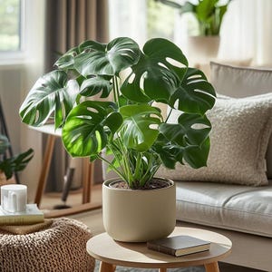 Monstera Deliciosa Live Indoor Plant in 10-inch Grower Pot, Medium to Bright Light
